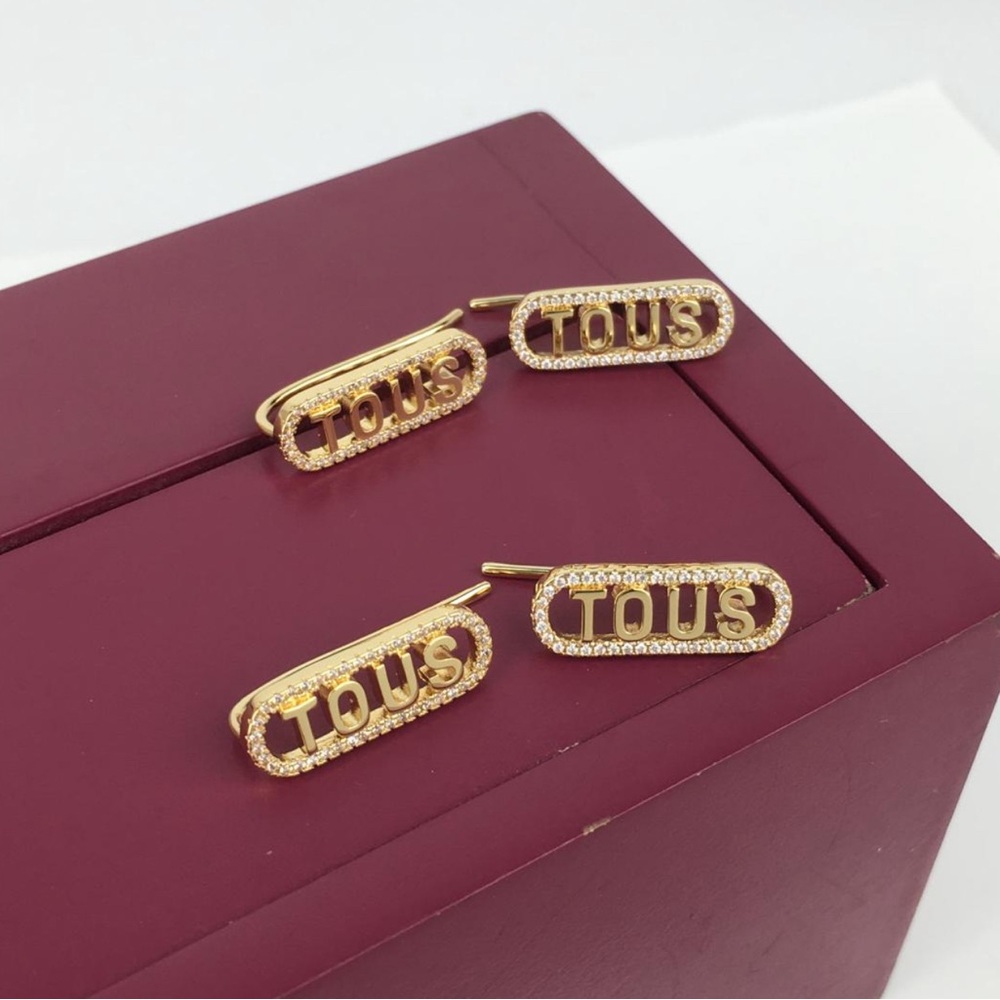 Gold and Silver Logo Earrings 925